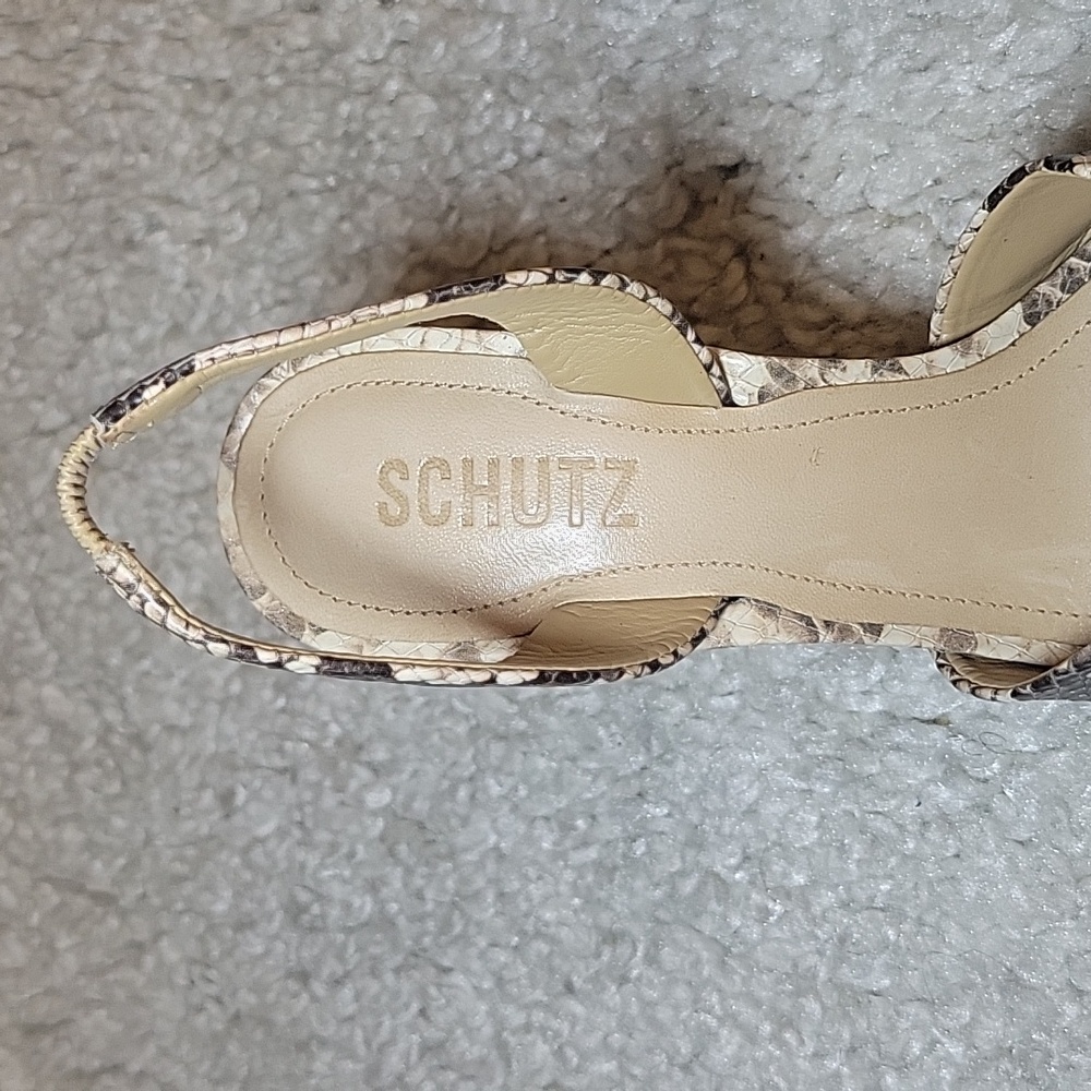 NEW KEEFA SCHUTZ snake Print Sling Back Heels Size 7 - Picture 5 of 16